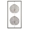 Leaf Metal Wall Art In Brown And Silver