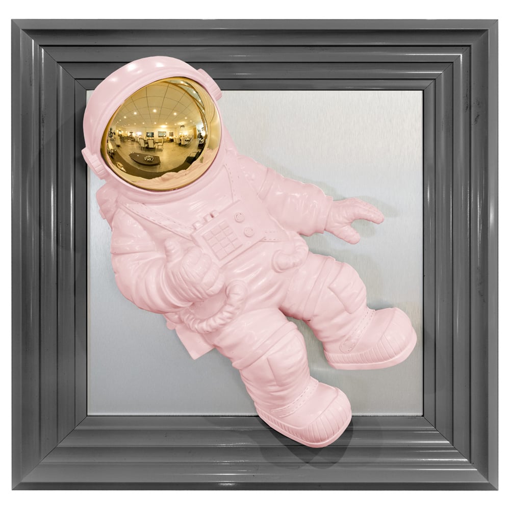 Hankinson Astronaut 3D Wall Art In Pink And Grey