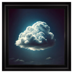 Hankinson Cloud Wall Art In Black Frame
