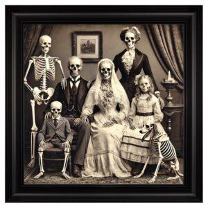 Hankinson Death Smile Family Portrait Wall Art In Black Frame