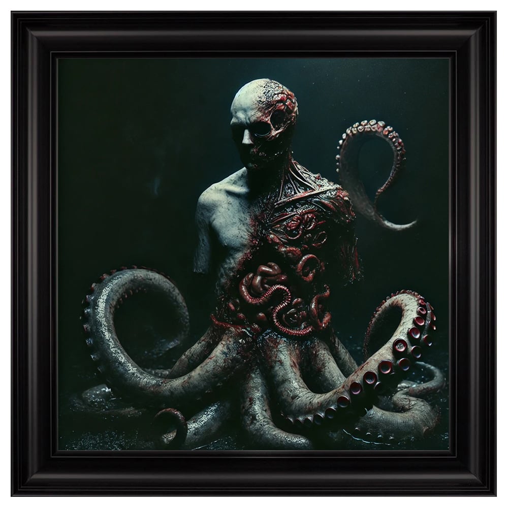 Hankinson Octoman Horror Wall Art In Black Frame