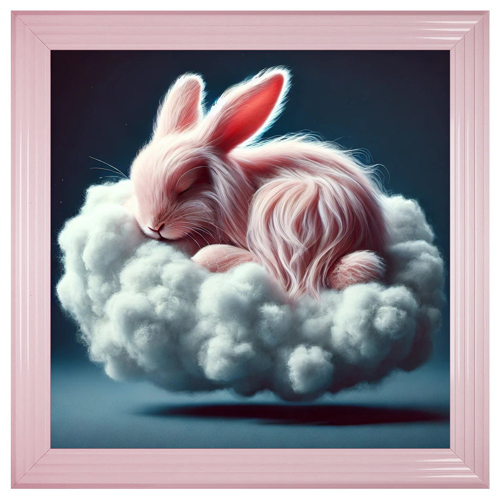 Hankinson Pink Rabbit Wall Art In Pink Frame