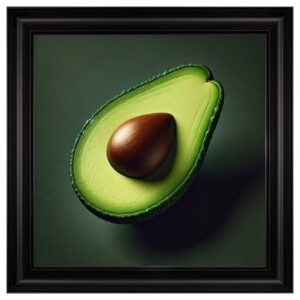 Hankinson Sliced Avocado Wall Art In Black Frame