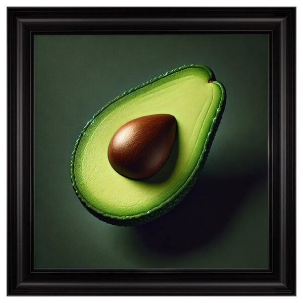 Hankinson Sliced Avocado Wall Art In Black Frame