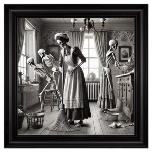 Hankinson Worked To The Bone Wall Art In Black Frame