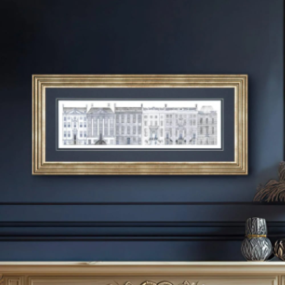 Frisco Wooden Distinction Wall Art In Gold Frame