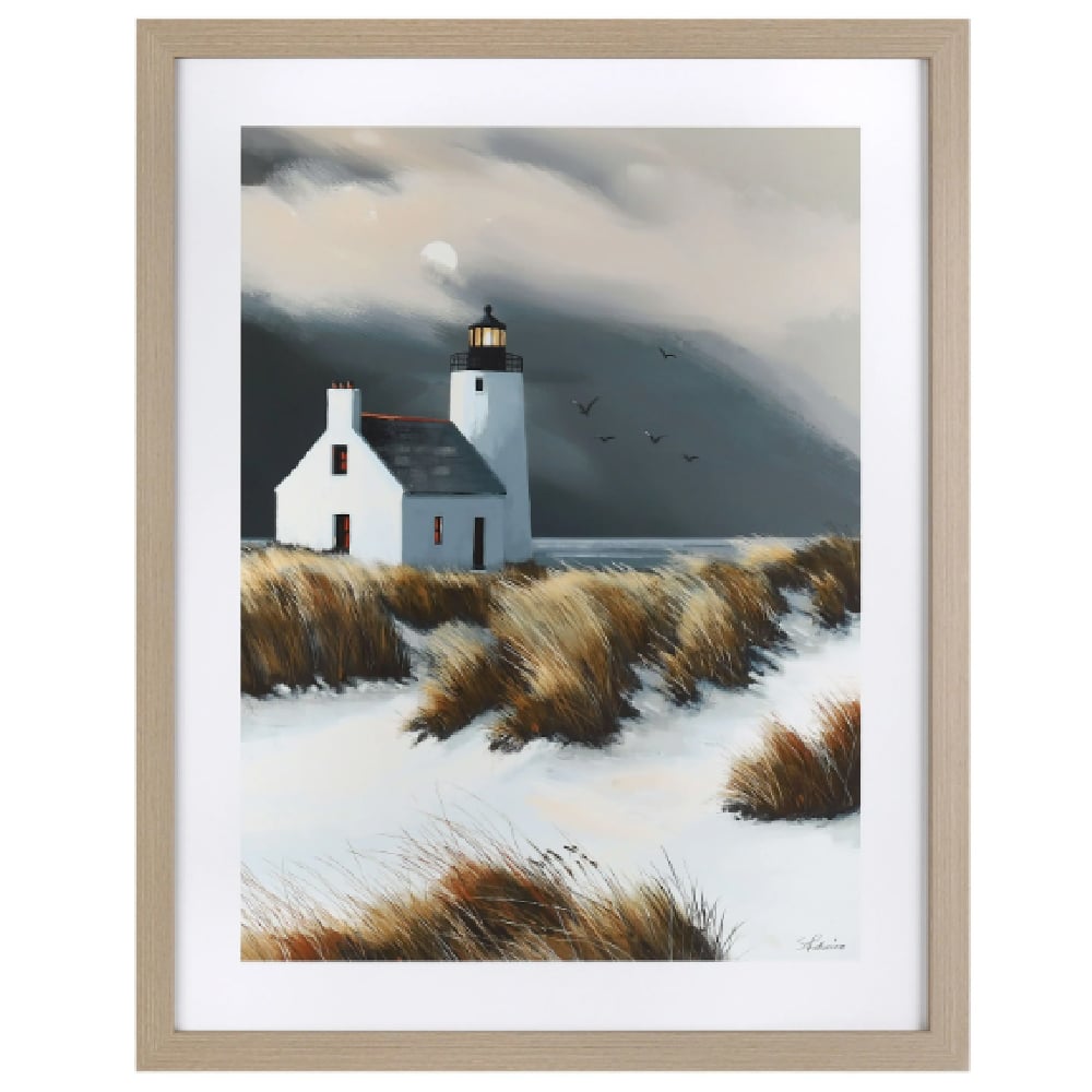 Bolivia Wooden Dunes Wall Art In Oak Frame