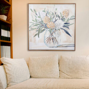 Cheam Canvas Flower Vase Wall Art In Multicoloured