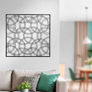 Cheam Metal Circle Wall Art In Black