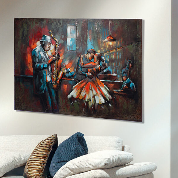 Cheam Metal Musician Couple Wall Art In Multicoloured